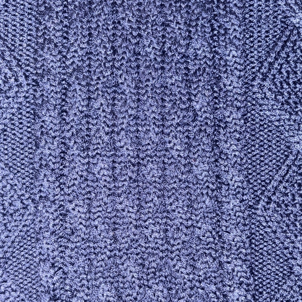 L.L. Bean Navy Cable Knit Sweater - Picture 3 of 5